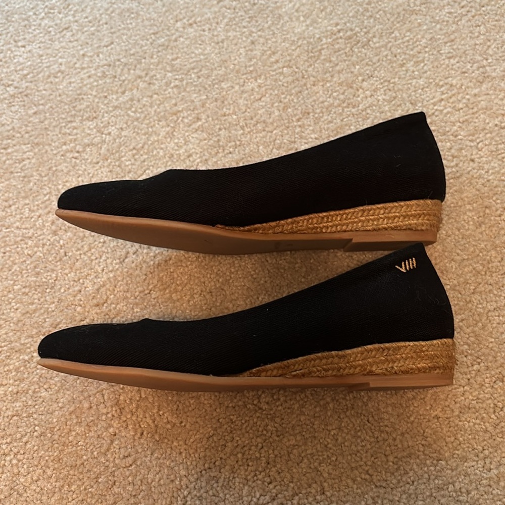 Viscata Rubina Canvas Black Espadrille Flat - Picture 4 of 5